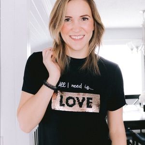 Sequin Flip Shirt Love/Space